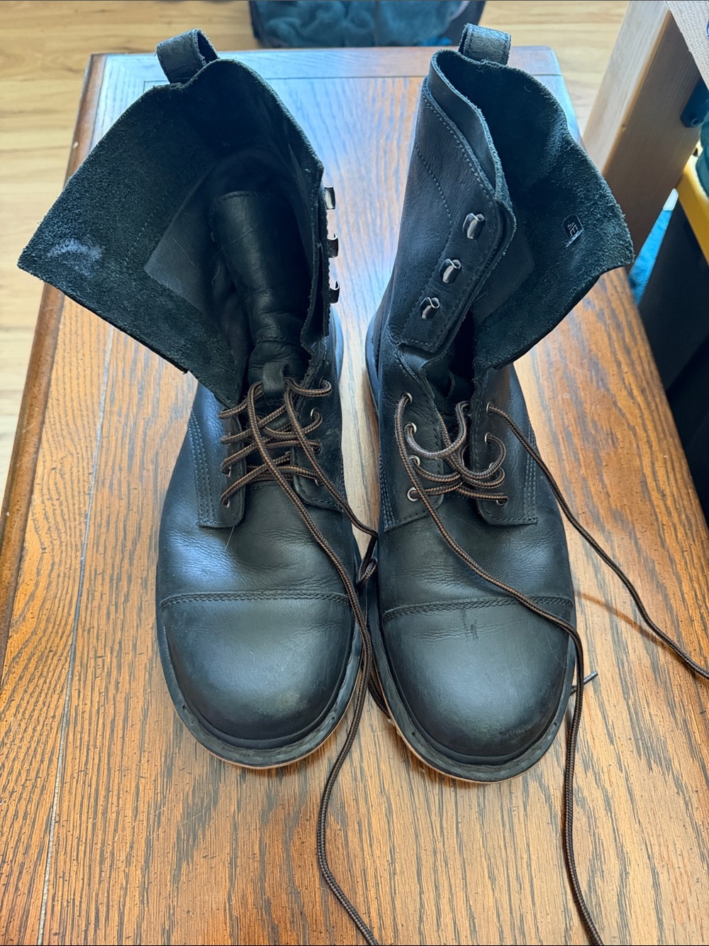 Dr. Martens Black Leather Lace-Up Sabien Boots